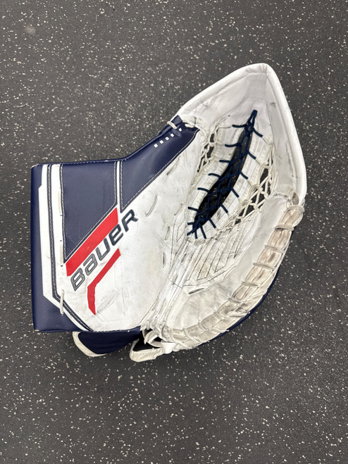 Vist Large View of Product Image Which is Used Bauer SUPREME M5 PRO Senior Goalie Catcher Navy Blue