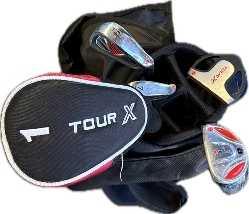 Vist Large View of Product Image Which is Used TOUR X Jr Package Golf Set RH Red 6 Piece