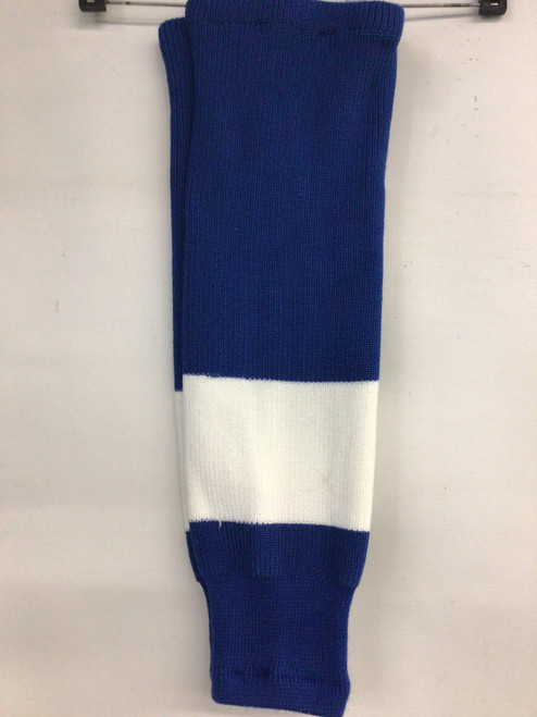 Vist Large View of Product Image Which is Used TRENWAY YOUTH SOCK Hockey Sock Carolina Blue And White 21"