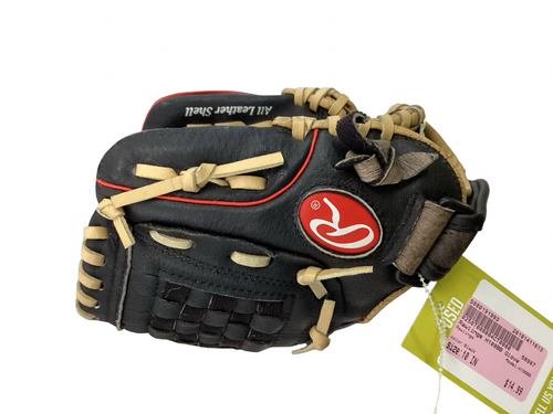 Vist Large View of Product Image Which is Used Rawlings H100BB BB/SB Glove RH Throw Black 10"