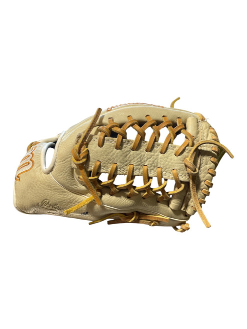 Vist Large View of Product Image Which is Used Marucci OXBOW M TYPE BB/SB Glove RH Throw Tan 11 3/4"