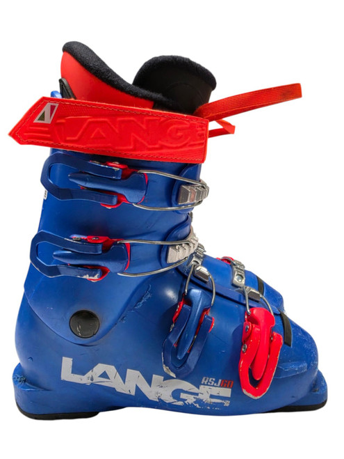 Vist Large View of Product Image Which is Used Lange RSJ 60 Boys DH Ski Boot Royal Blue 215 MP - J03