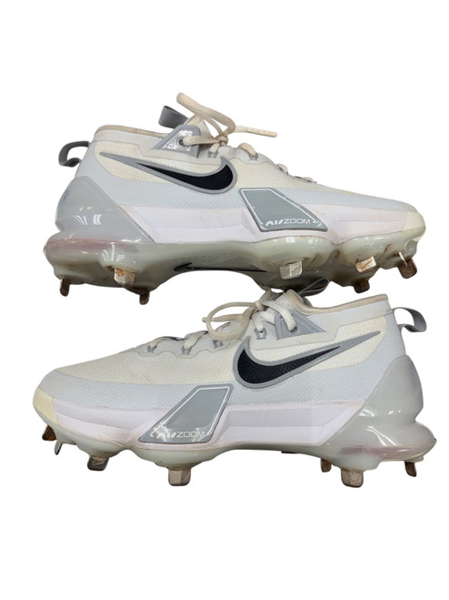 Vist Large View of Product Image Which is Used Nike TROUTS METALS BB/SB Cleats White Senior 7