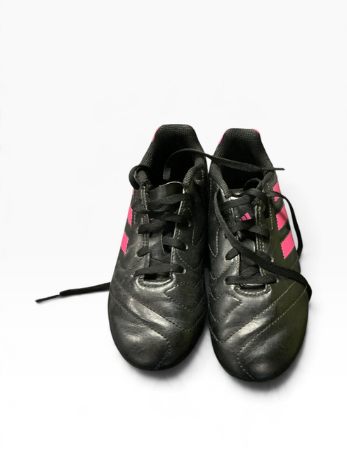Vist Large View of Product Image Which is Used Adidas Soccer Cleats Black And Pink Junior 01