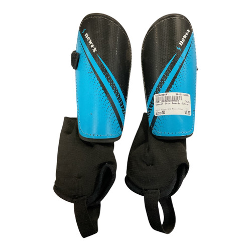 Vist Large View of Product Image Which is Used Soccer Shin Guards Junior Black And Royal Blue MD