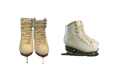 Vist Large View of Product Image Which is Used Jackson EXCEL Girls Figure Skate White Youth 11.5
