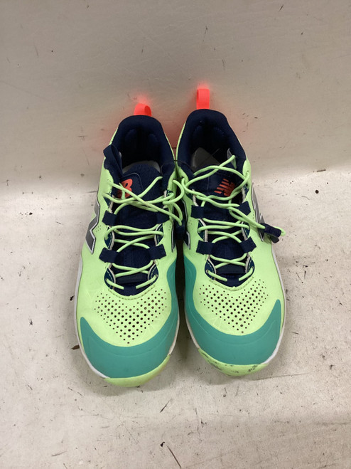 Vist Large View of Product Image Which is Used New Balance FUELCELL LINDOR 3 FIREFLY WHITE BB/SB Cleats Optic Yellow Junior 03.5