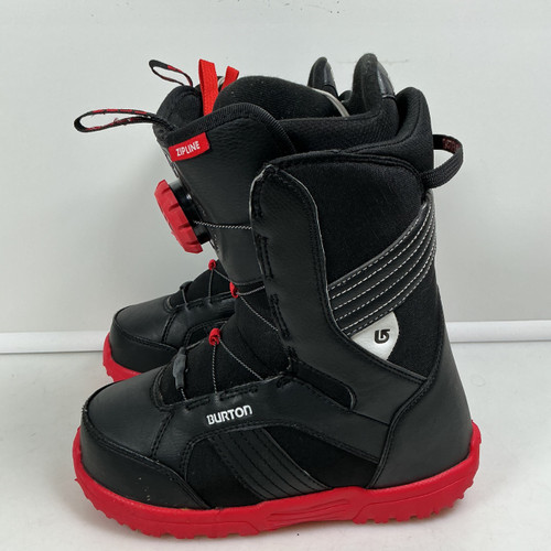 Vist Large View of Product Image Which is Used Burton ZIPLINE Boys Snowboard Boots Sz 06