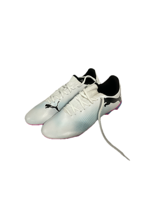 Vist Large View of Product Image Which is Used Puma FUTURE 7 PLAY FG/AG Soccer Cleats White Senior 7.5