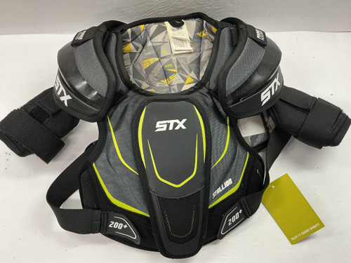 Vist Large View of Product Image Which is Used STX STALLION 200+ Lacrosse Shoulder Pads Black MD