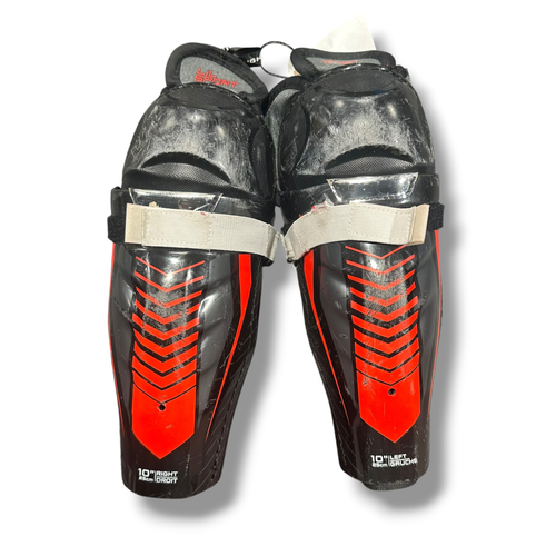 Vist Large View of Product Image Which is Used Bauer LIL SPORT SG Youth Shin Guards Black 10"