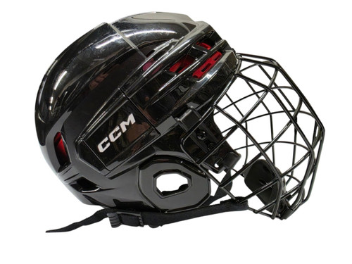 Vist Large View of Product Image Which is Used CCM TACKS 70 Helmet Cage Combo Black MD