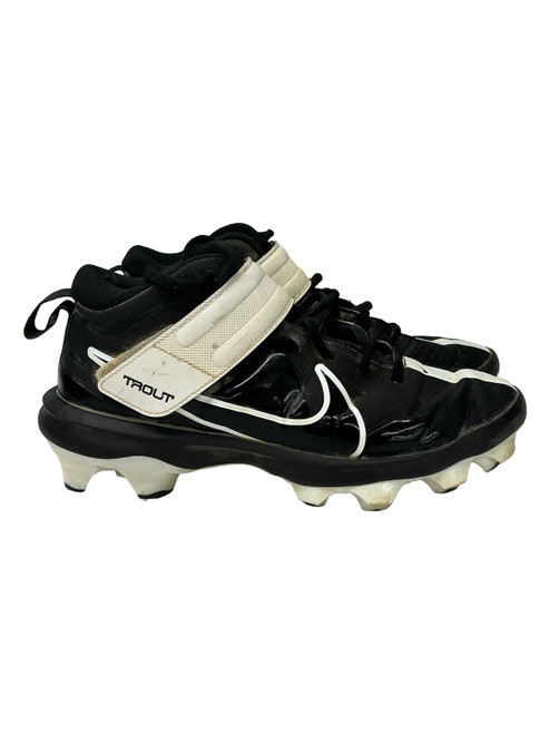 Vist Large View of Product Image Which is Used Nike TROUT BB/SB Cleats Black And White Senior 7