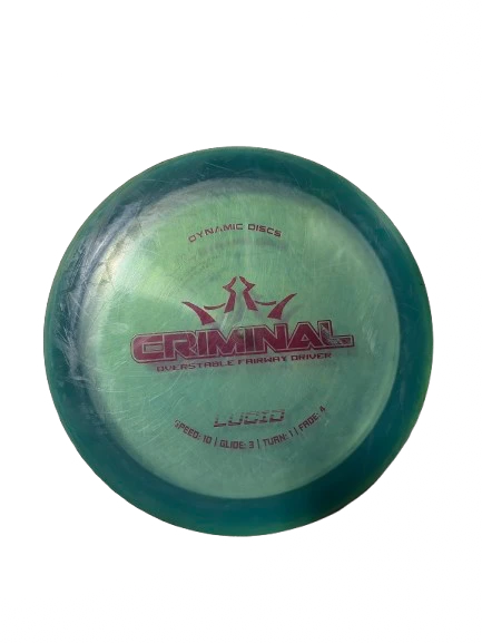 Vist Large View of Product Image Which is Used Dynamic Discs LUCID CRIMINAL Disc Golf Driver Teal