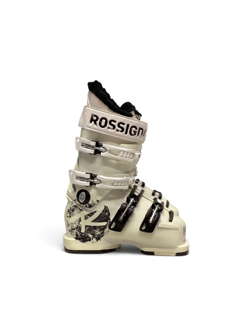 Vist Large View of Product Image Which is Used Rossignol SAS PRO I20 BC Womens DH Ski Boot White 225 MP - J04.5 - W5.5