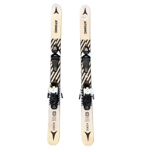 Vist Large View of Product Image Which is Used Atomic PUNX TWIN TIPS Boys DH Ski/Binding Black 110 cm