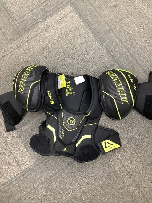 Vist Large View of Product Image Which is Used Warrior ALPHA Junior Shoulder Pads SM