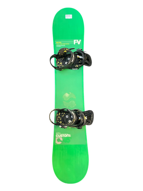 Vist Large View of Product Image Which is Used Burton FLYING V Mens Board/Bindings Green 145 cm