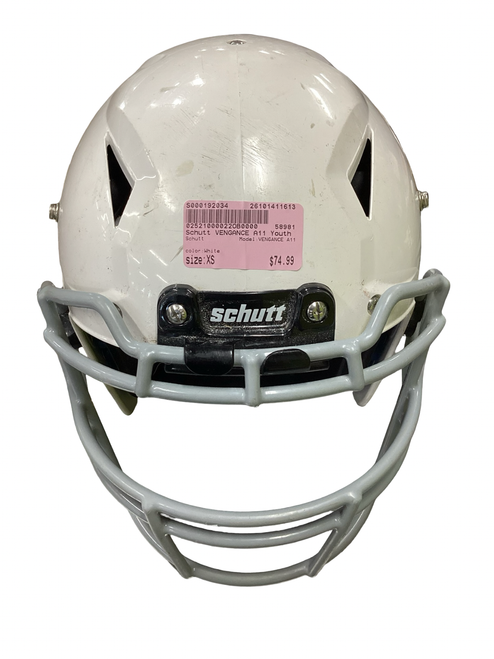 Vist Large View of Product Image Which is Used Schutt VENGANCE A11 FB Helmet White XS
