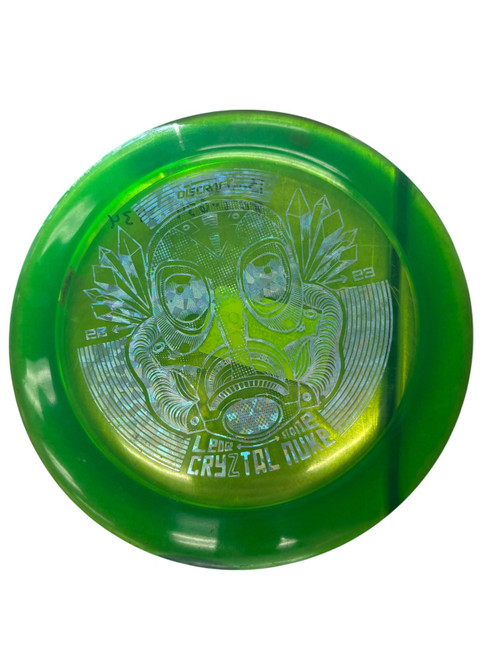 Vist Large View of Product Image Which is Used Discraft CRYZTAL NUKE Disc Golf Driver Green