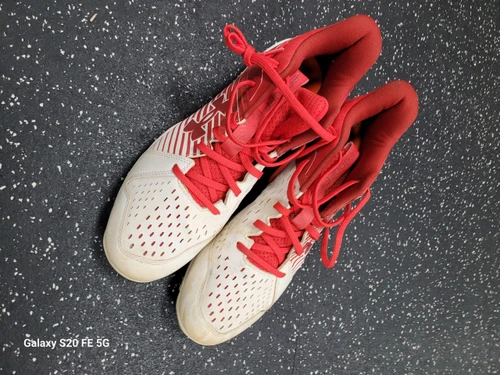 Vist Large View of Product Image Which is Used Under Armour LEADOFF CLEATS BB/SB Cleats Cardinal And White Senior 12