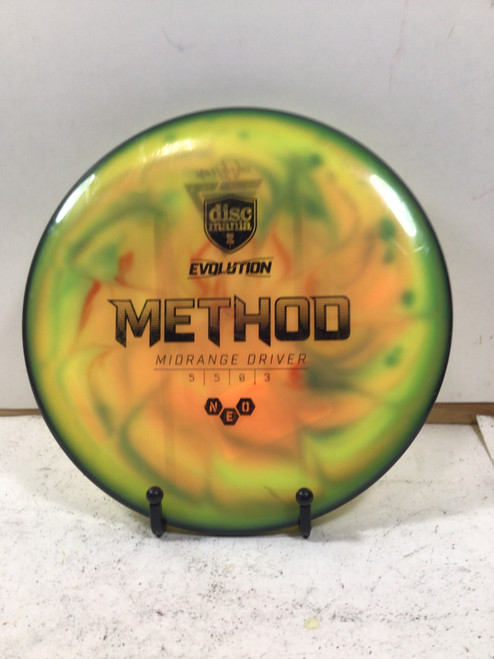 Vist Large View of Product Image Which is Used Discmania EVOLUTION NEO METHOD Disc Golf Mid Range Yellow 176g
