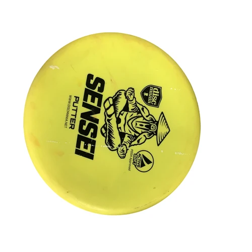 Vist Large View of Product Image Which is Used Discmania SENSEI PUTTER Disc Golf Putter Yellow