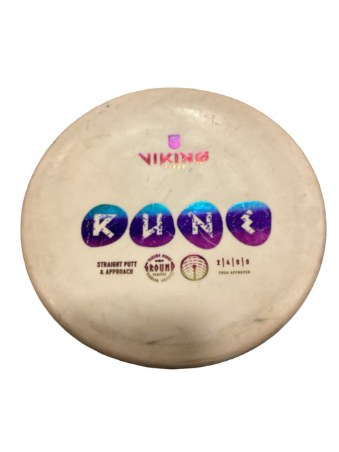 Vist Large View of Product Image Which is Used VIKING RUNE Disc Golf Mid Range Tan 173g