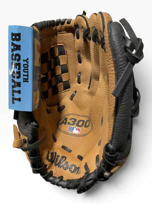 Vist Large View of Product Image Which is Used Wilson A300 BB/SB Glove RH Throw Brown 11 1/2"
