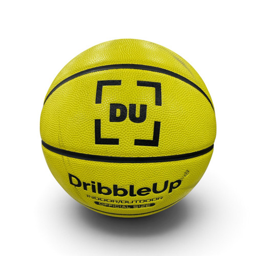 Vist Large View of Product Image Which is Used Dribble Up Smart Basketball Adult Indoor Yellow, front view
