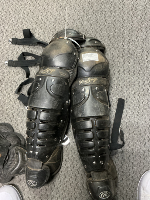 Vist Large View of Product Image Which is Used Rawlings LEG GUARDS Catchers Leg Guards Black Intermed