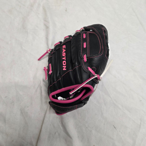 Vist Large View of Product Image Which is Used Easton ZFP1100BKPK BB/SB Glove RH Throw Black 10"