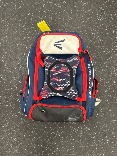 Vist Large View of Product Image Which is Used Easton WALK OFF ELITE BB/SB Player Backpack White/Red/Navy