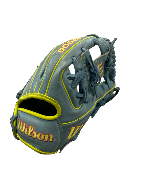 Vist Large View of Product Image Which is Used Wilson A2000 1786 BB/SB Glove RH Throw Teal 11 1/2"