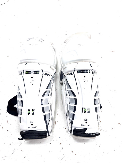 Vist Large View of Product Image Which is Used Reebok 20K Junior Shin Guards White 10"