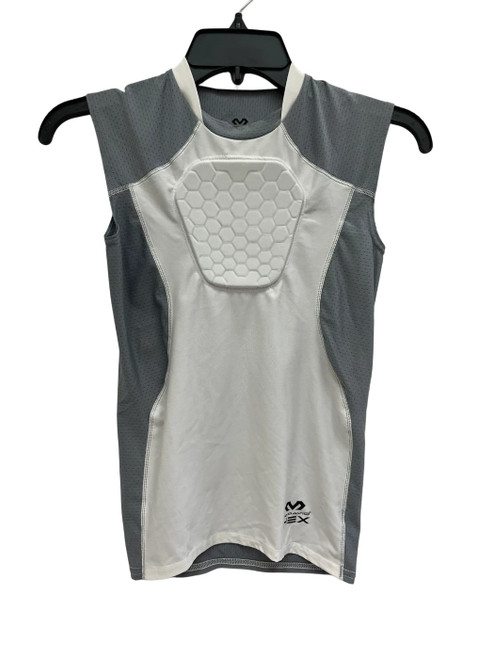 Vist Large View of Product Image Which is Used McDavid Youth Medium Heartguard Shirt Grey/White