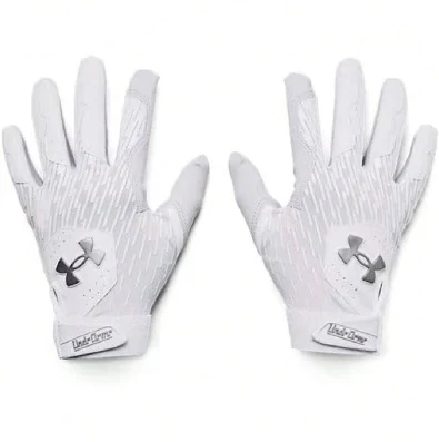 Vist Large View of Product Image Which is Used Under Armour BB/SB Batting Gloves White Junior