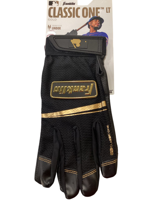 Vist Large View of Product Image Which is Used Franklin BB/SB Batting Gloves Black SM