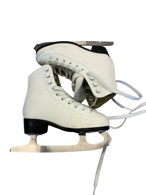 Vist Large View of Product Image Which is Used AMERICAN  1 Girls Figure Skate White Junior 01