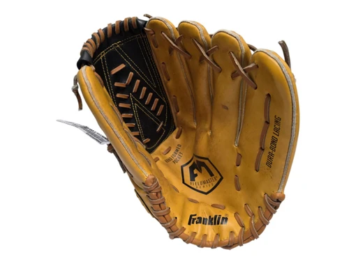 Vist Large View of Product Image Which is Used Franklin FIELDMASTER SERIES BB/SB Glove RH Throw Brown 13"