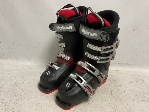 Vist Large View of Product Image Which is Used Alpina X5 Mens DH Ski Boot Black And Red 265 MP - M08.5 - W09.5