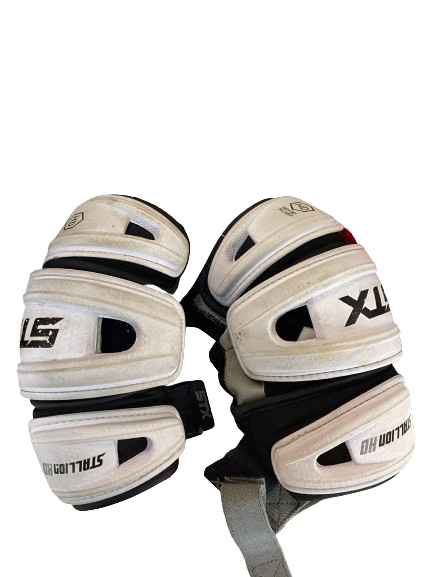 Vist Large View of Product Image Which is Used STX ARM PADS Lacrosse Arm Pads/Guards White SM