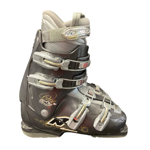 Vist Large View of Product Image Which is Used Nordica ONE W Womens DH Ski Boot Grey 250 MP - M07 - W08