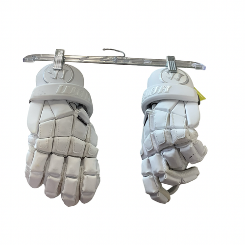 Vist Large View of Product Image Which is Used Warrior NEMESIS Lacrosse Gloves Mens White LG
