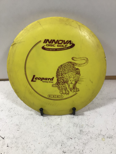 Vist Large View of Product Image Which is Used Innova DX LEOPARD 144 Disc Golf Driver Yellow
