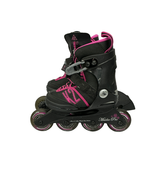 Vist Large View of Product Image Which is Used K2 MARLEE PRO 11-2 Child Rec Fitness Skates Black Adjustable