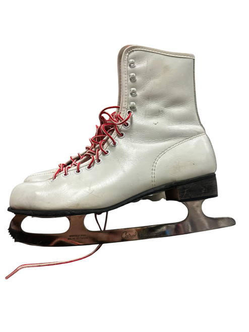 Vist Large View of Product Image Which is Used CAROL HEISS WomensFigure Skate White Senior 7