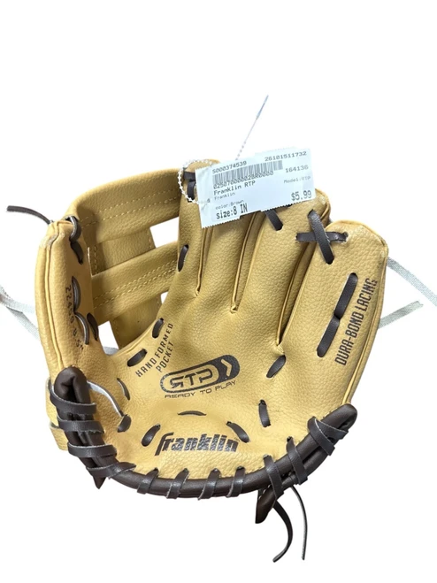 Vist Large View of Product Image Which is Used Franklin RTP BB/SB Glove T-ball Brown 8"