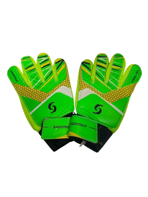 Vist Large View of Product Image Which is Used Soccer Goalie Gloves Green 5