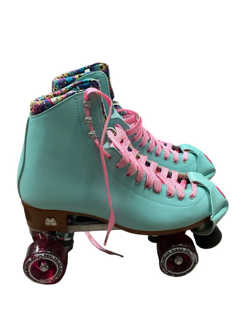 Vist Large View of Product Image Which is Used MOXI BEACH BUNNY Senior Roller Quad Skates Teal Senior 10